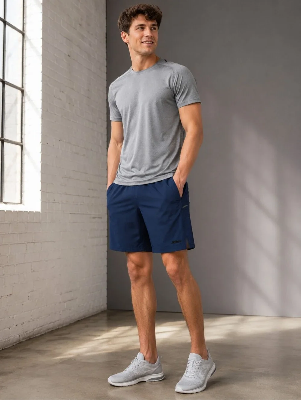 Mitre Men’s Navy Athletic Shorts – Lightweight Breathable Performance